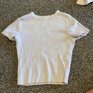 Cotton On cropped white ribbed baby tee